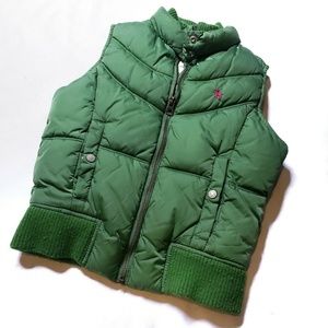 Old Navy Girls Green Vest Puffer Size M